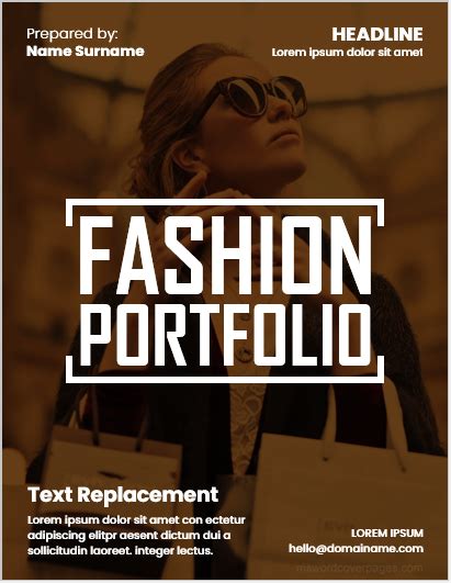 Fashion Portfolio Cover Page Templates | Download Edit Print