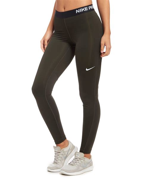 Nike Synthetic Pro Tight Leggings in Khaki/Green (Green) - Lyst