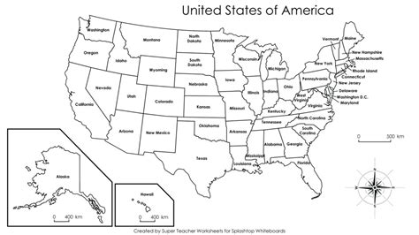 Blank Us Map With Capitals Printable - Printable Maps