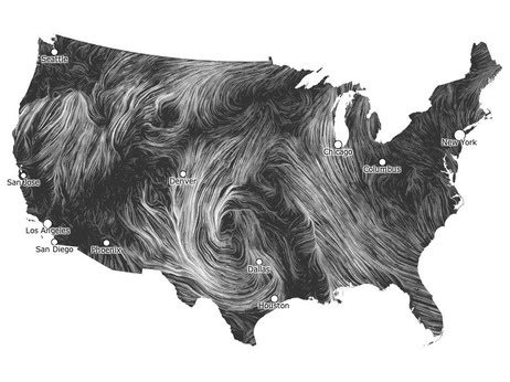 Seeing What Only Wind Gods Get To See | Wind map, Data visualization, Wind