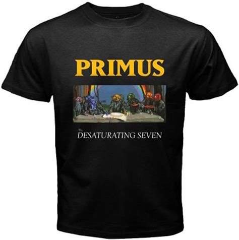 Primus Album Logo Rock Band Tour Men's Black T-Shirt : Amazon.co.uk ...