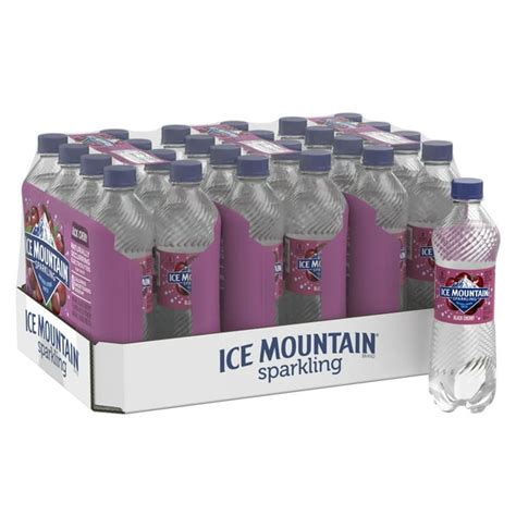 Ice Mountain Sparkling Water, Black Cherry, 16.9 oz. Bottles (24 Count) - Walmart.com - Walmart.com