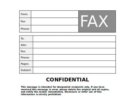 9+ Confidential Fax Cover Sheet Templates - DOC, PDF