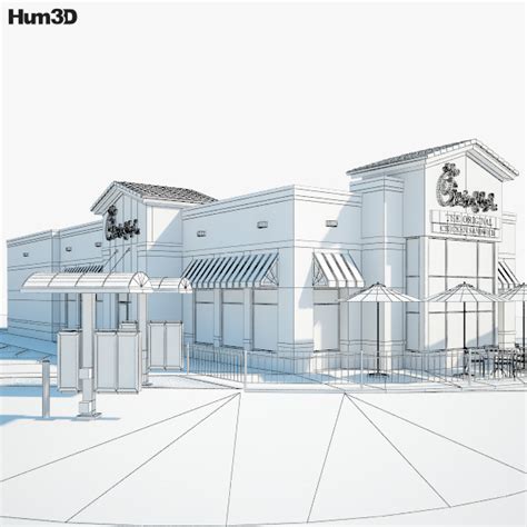 Chick-fil-A Restaurant 02 3D model - Architecture on Hum3D