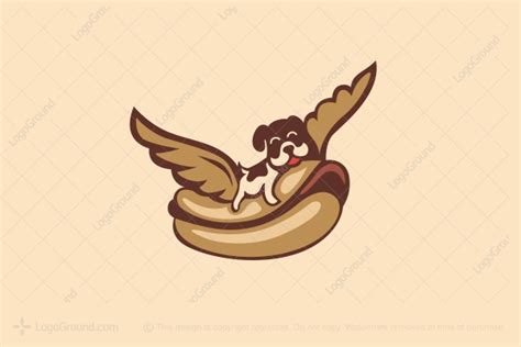 Flying Hot Dog Logo