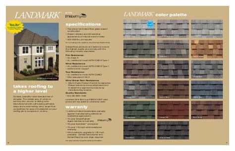 Certainteed Landmark Shingle Color Chart