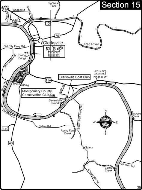 Clarksville TN-Cumberland River Map - Clarksville TN • mappery