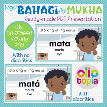 Mga Bahagi ng Mukha (Lalaki) Digital Presentation by Oliotopia | TpT