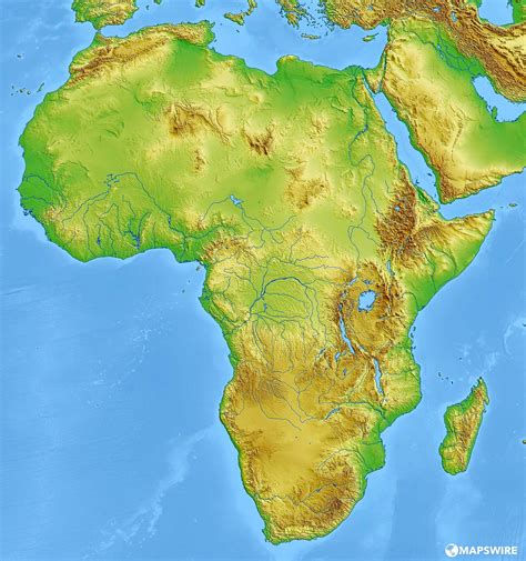 Mapa De Africa Mudo Fisico