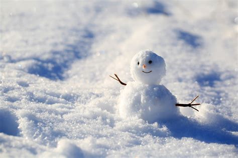 Funny snowman on the snow background by Denys Kuvaiev / 500px