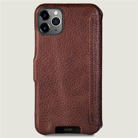 Folio iPhone 11 Pro Max leather case - Full protection with style - Vaja