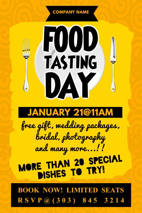 Food Tasting Day Poster Template | PosterMyWall