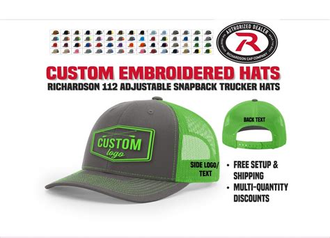 Richardson 112 Hats Custom Logo Embroidered Hats Design Your Own Hats Custom Trucker Hats ...