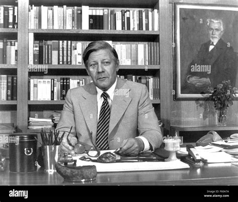 Chancellor helmut schmidt sitting desk hi-res stock photography and images - Alamy