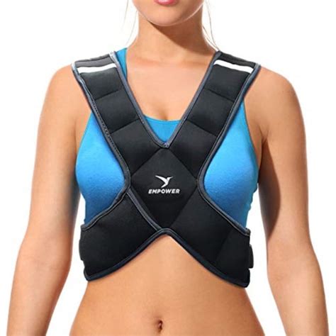 empower weighted vest for women, weight vest for running, workout, cardio, walking, 4lb, 8lb ...