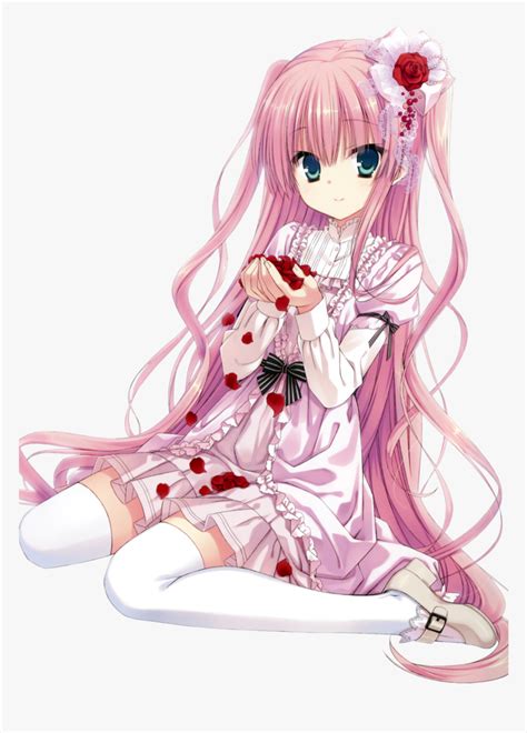 Anime, Girl, And Manga Image - Cute Pink Anime Girl, HD Png Download ...