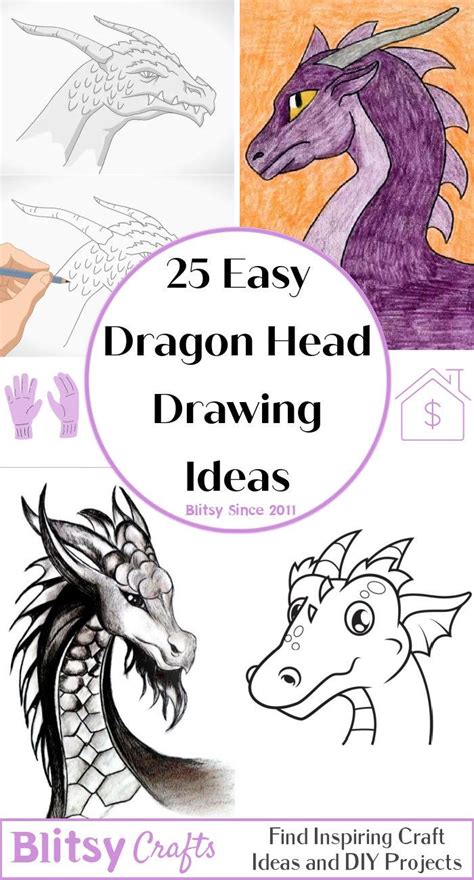 25 Easy Dragon Head Drawing Ideas - How to Draw