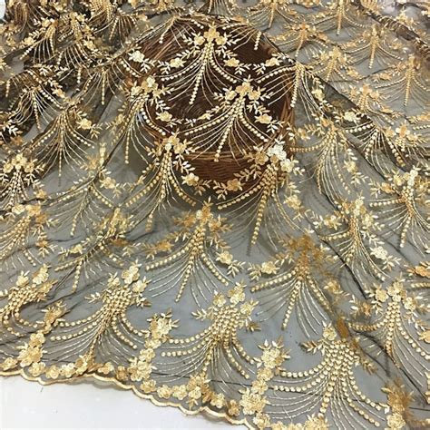 Gold Lace Fabric Champagne Bridal Lace Gold Floral - Etsy