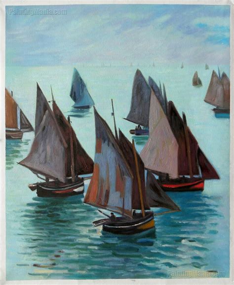 Fishing Boats, Calm Sea Gauguin, Vincent Van Gogh, Artist Monet, Claude ...