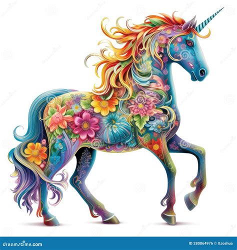 Unicorn In Rococo Fashion Enchanting Illustrations Magical Creatures ...