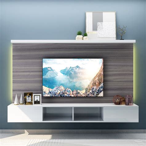 Modular Wall TV Cabinet with Wall Panel (W2393 x D442 x H1554mm ...