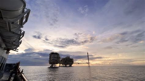 Offshore Construction Platform for Production Oil and Gas. Oil and Gas ...