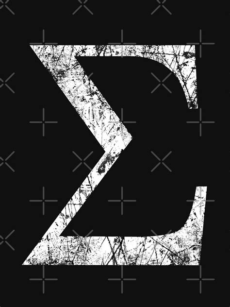 "Sigma Greek Letter Symbol Grunge Style" T-shirt for Sale by Garaga | Redbubble | sigma t-shirts ...