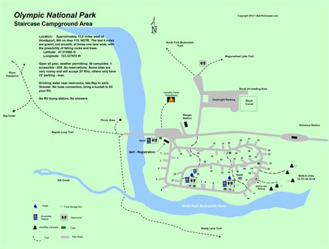 Staircase Campground Map Olympic National Park