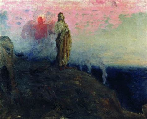 Follow me, Satan (Temptation of Jesus Christ), 1901 - 1903 - Ilya Repin ...