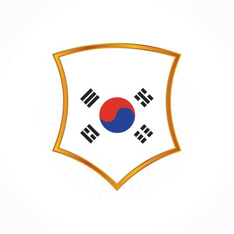 South Korea flag vector with shield frame 3137689 Vector Art at Vecteezy