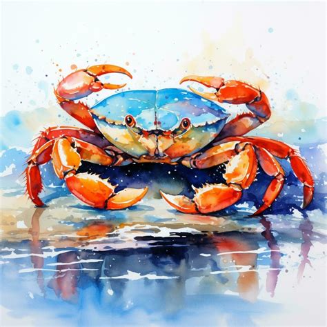 Watercolor Crab Stock Photos, Images and Backgrounds for Free Download