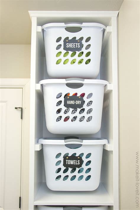 DIY Laundry Basket Organizer (...Built In) | Make It and Love It