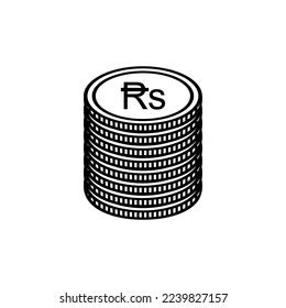 Pakistan Currency Symbol Pakistani Rupee Icon Stock Vector (Royalty ...