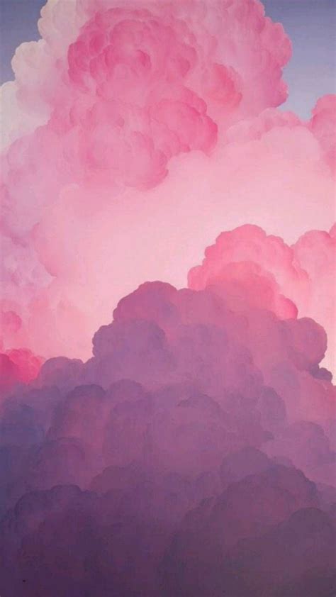 Aesthetic Pink Clouds Desktop Wallpaper