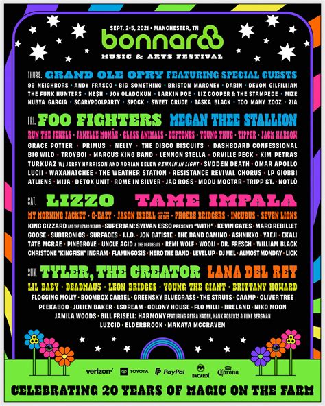 Bonnaroo 2021 Lineup