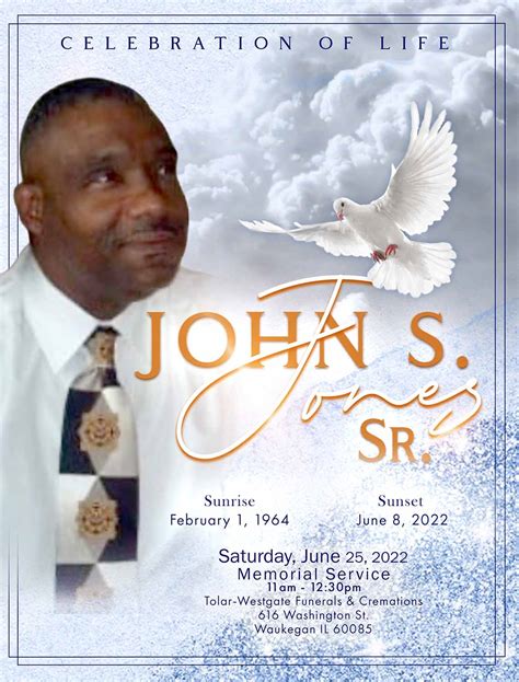 John Jones Sr. 1964 – 2022 - Obituary Printing