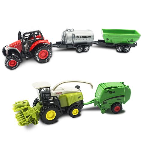 Buy OTONOPI Farm Tractor Toys, Push and Go Farm Truck Harvester with ...