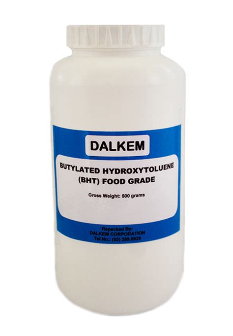 Butylated hydroxytoluene BHT Food Grade Preservative 500 grams | Store - Online Industrial ...