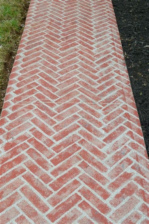 Stencil a Faux Brick Paver Walkway