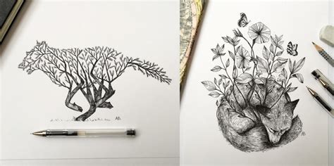 Awesome Sketches Pen Drawings by Alfred Basha | 99inspiration