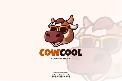 Cow Cool Mascot Logo Graphic by ajiwaluyo88 · Creative Fabrica