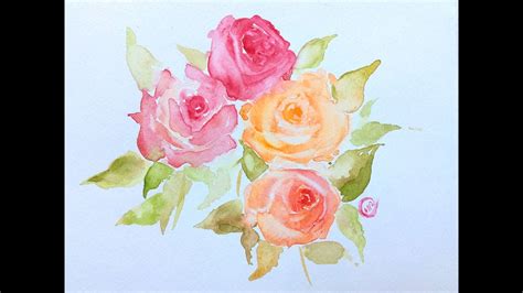 Watercolor Roses Painting Demonstration - YouTube