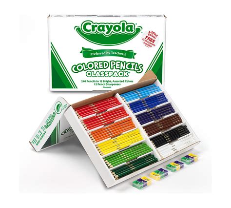 240 Count Colored Pencils Classpack, 12 Colors | Crayola