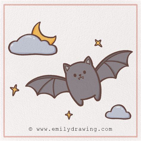 How to Draw a Bat – Emily Drawing