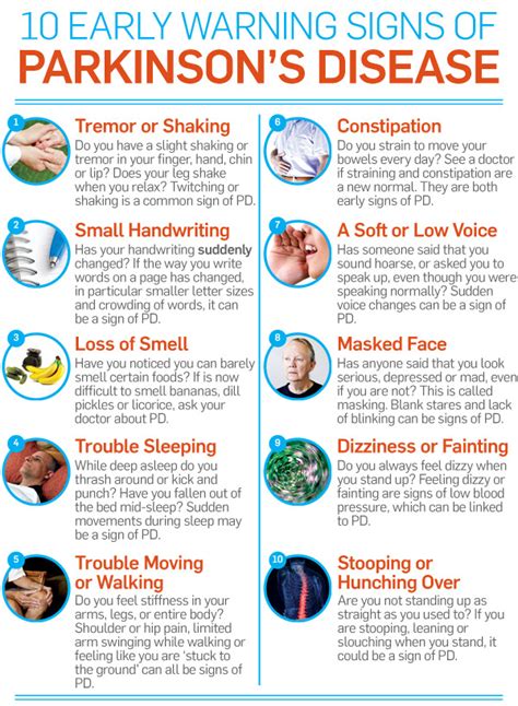 Our Parkinson's Place: 10 Early Warning Signs of Parkinson's