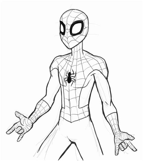 32 Miles Morales Coloring Page in 2020 (With images) | Spiderman drawing, Drawing superheroes ...