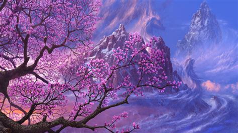 Pink Anime Tree Wallpapers - Wallpaper Cave