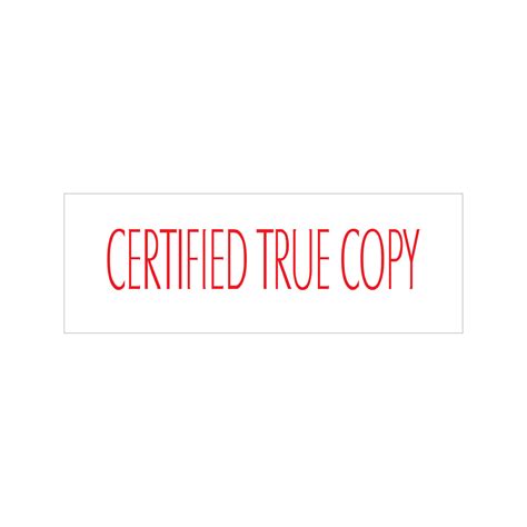 Certified True Copy Stock Stamp 4911/81 38x14mm | Rubber Stamps Online Singapore