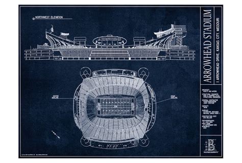 Arrowhead Stadium | Kansas City Chiefs Fan Gifts - Ballpark Blueprints