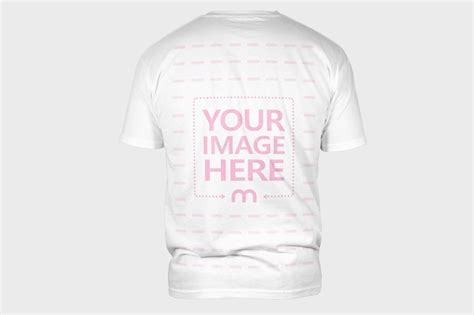 T-Shirt Back View Mockup Template - Mediamodifier